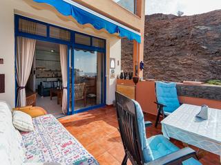 Terraza : Apartamento en venta en Taurito Building,  Taurito-Playa de Mogán, Gran Canaria  con vistas al mar : Ref 05885-CA