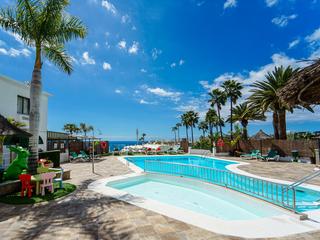 Zwembad : Appartement  te koop in Corona Rosa,  Puerto Rico, Barranco Agua La Perra, Gran Canaria met zeezicht : Ref 05920-CA