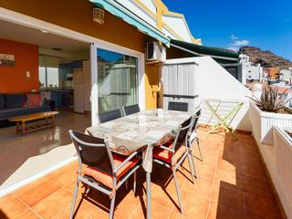 Terrace : Apartment for sale in Edificio Filin,  Mogán, Puerto y Playa de Mogán, Gran Canaria  with garage : Ref 06009-CA