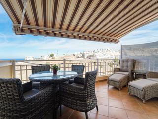 Terrasse : Apartment zu kaufen in  Arguineguín, Loma Dos, Gran Canaria  mit Meerblick : Ref 06025-CA
