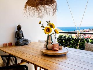 Terrasse : Reihenhaus zu kaufen in Francesca,  Arguineguín, Gran Canaria  mit Meerblick : Ref 06103-CA