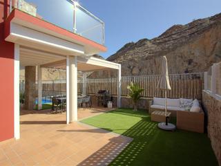 Terrasse : Villa  til salgs i  Tauro, Gran Canaria med garasje : Ref V798A