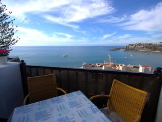 Balkon : Appartement te koop in  Arguineguín, Loma Dos, Gran Canaria  met zeezicht : Ref A854A