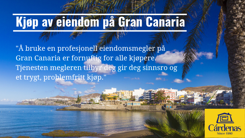 Å bruke en profesjonell eiendomsmegler på Gran Canaria er fornuftig for alle kjøpere. Tjenesten megleren tilbyr deg gir deg sinnsro og et trygt, problemfritt kjøp.|