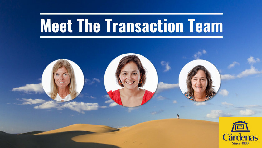 The Cárdenas Transaction Team handles your property paperwork|Ainoa from the Cárdenas Real Estate Transaction Team|Carina from the Cárdenas Real Estate Transaction Team|Lonnie from the Cárdenas Real Estate Transaction Team