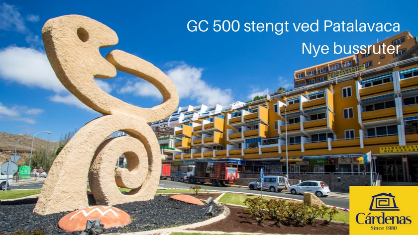 GC 500 stengt ved Patalavaca Nye bussruter