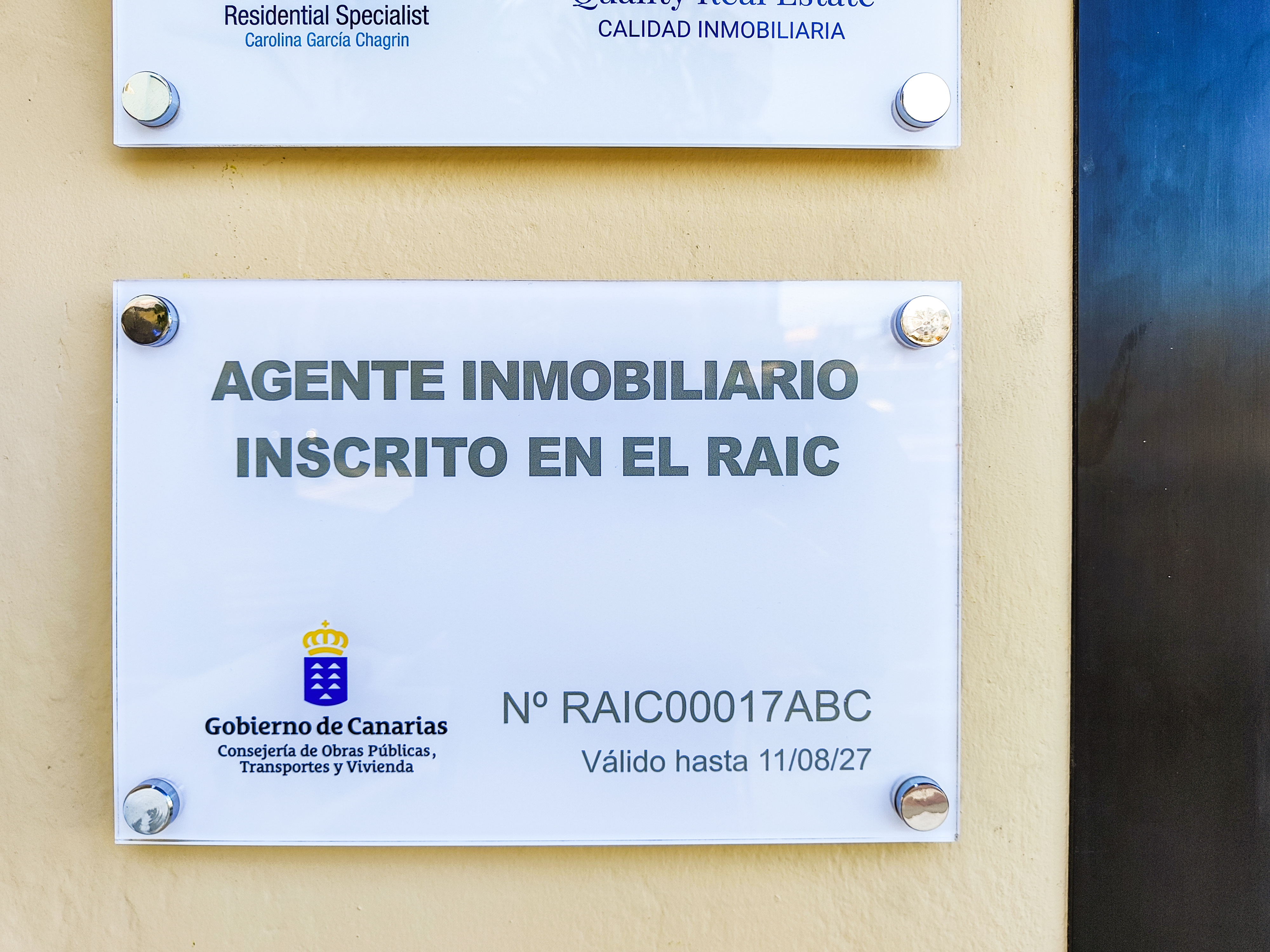 Registro de agente inmobiliario