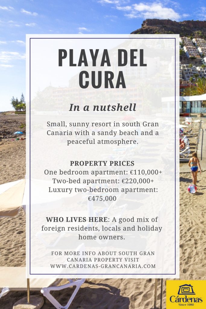 Playa de Cura in a nutshell: Infographic about Playa del Cura property