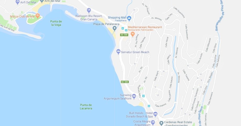 Google map of Loma Dos, Arguineguín