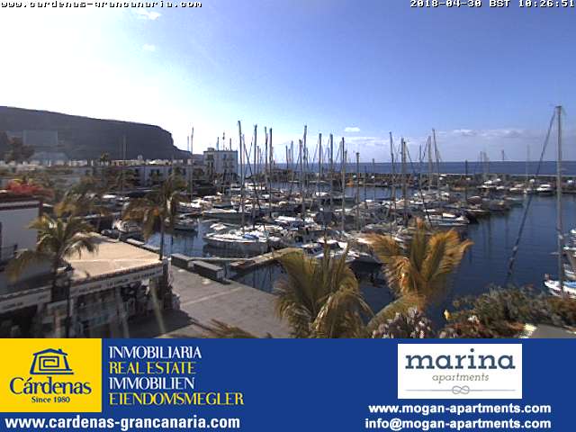 Gran Canaria webcams: Puerto de Mogan webcam by Cárdenas Real Estate