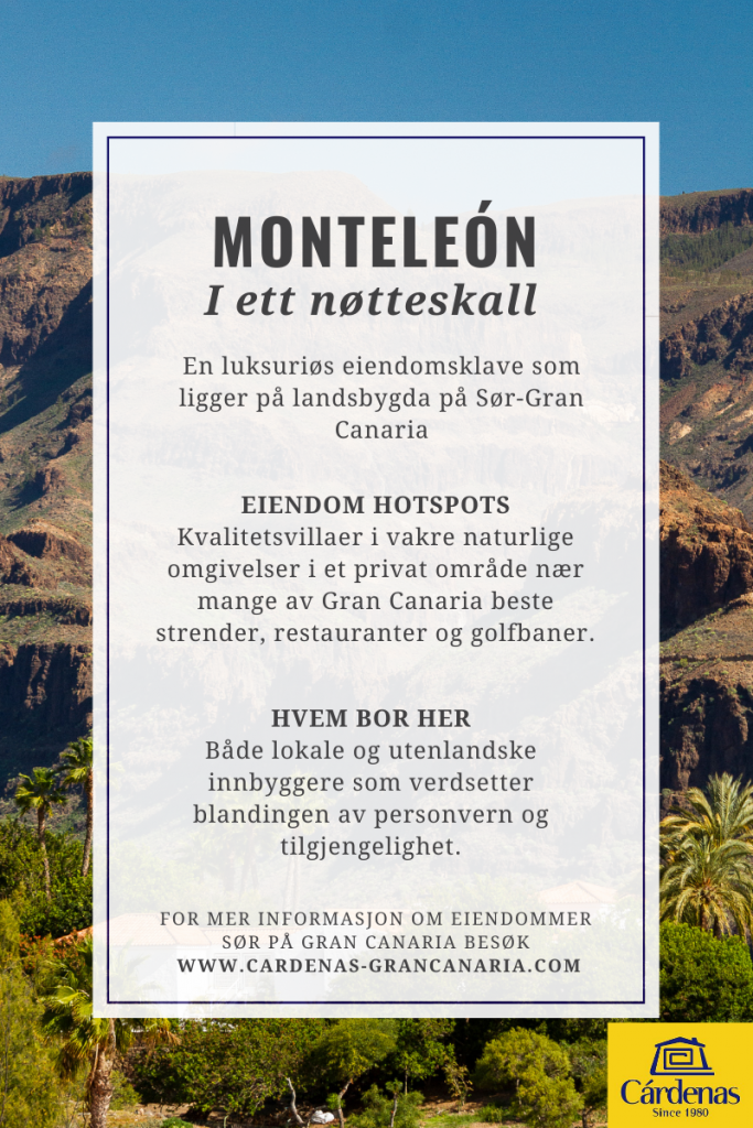 Monteleon er en luksuriøs eiendomsklave som ligger på landsbygda på Sør-Gran Canaria